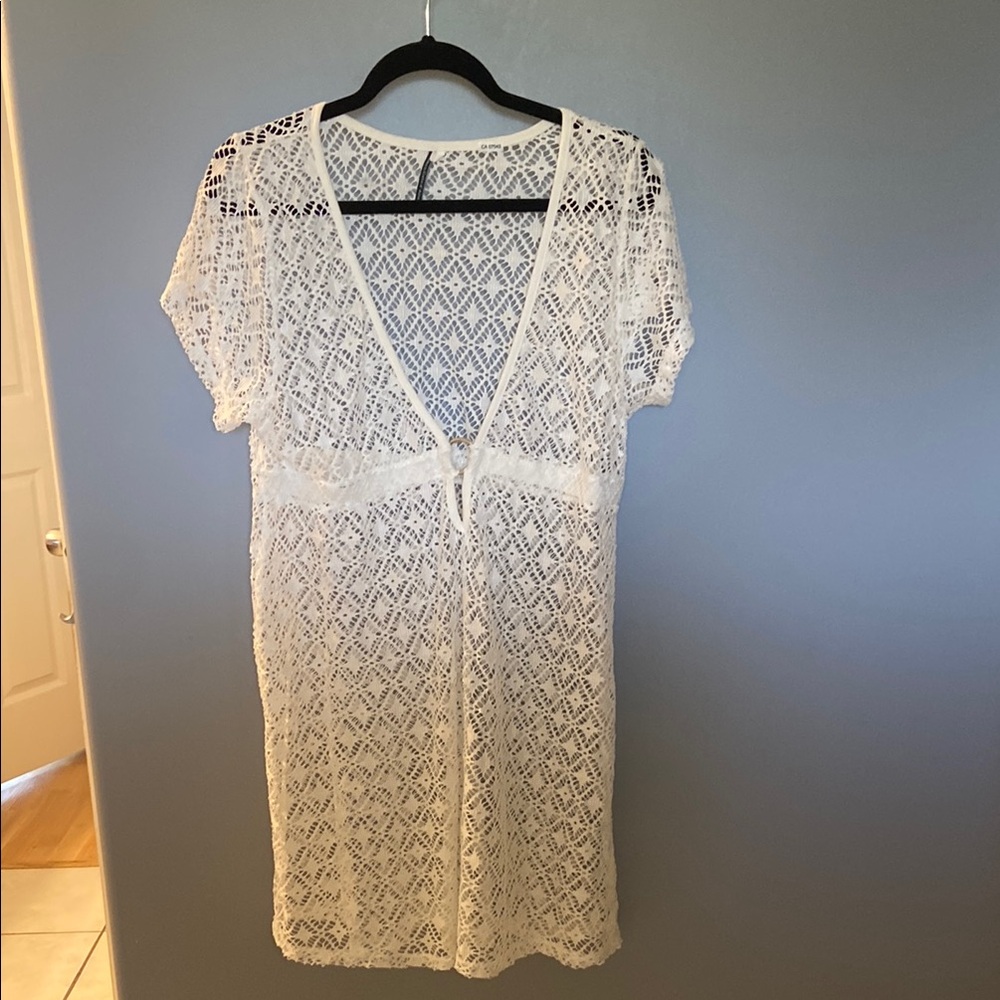White Lace Swim Cover-Up